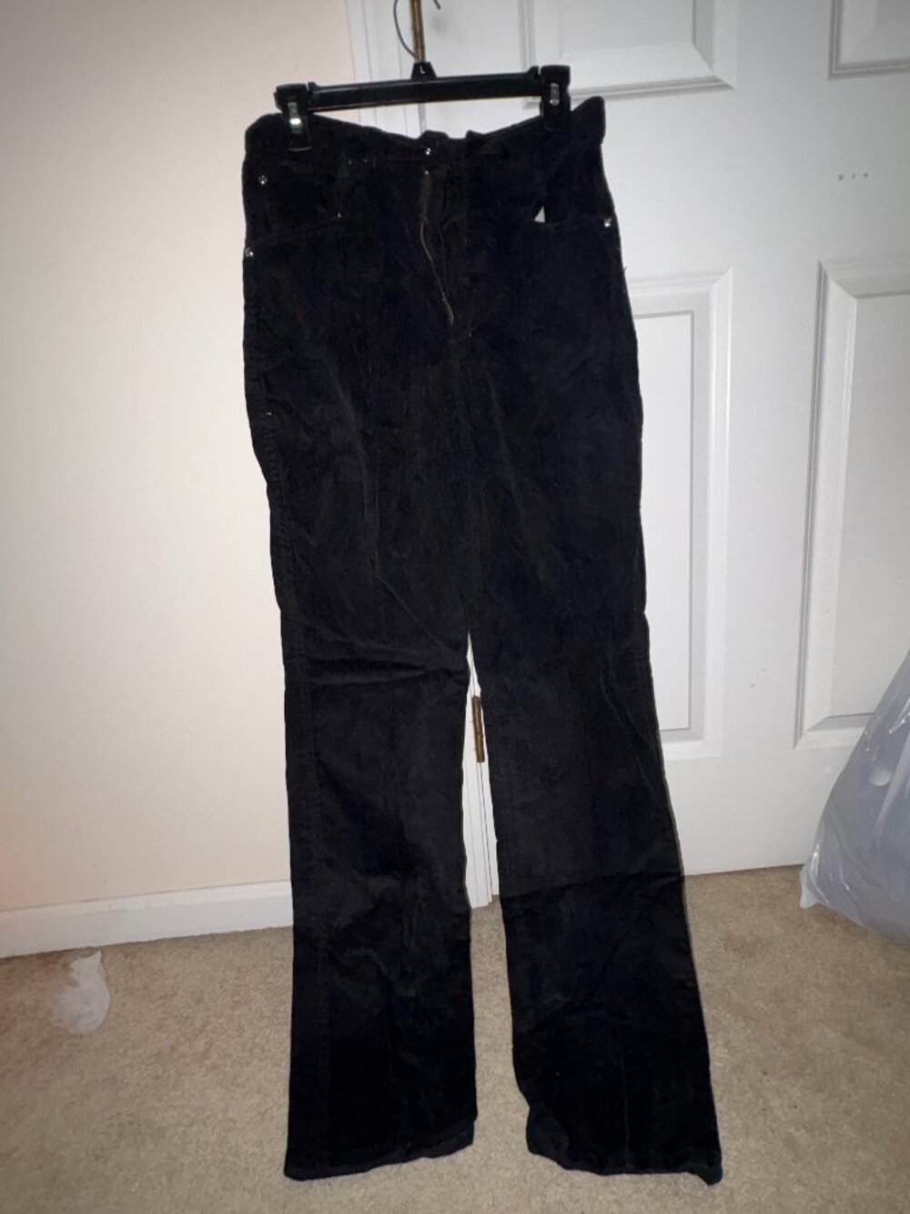 Vintage Gitano black high waisted corduroy pants.